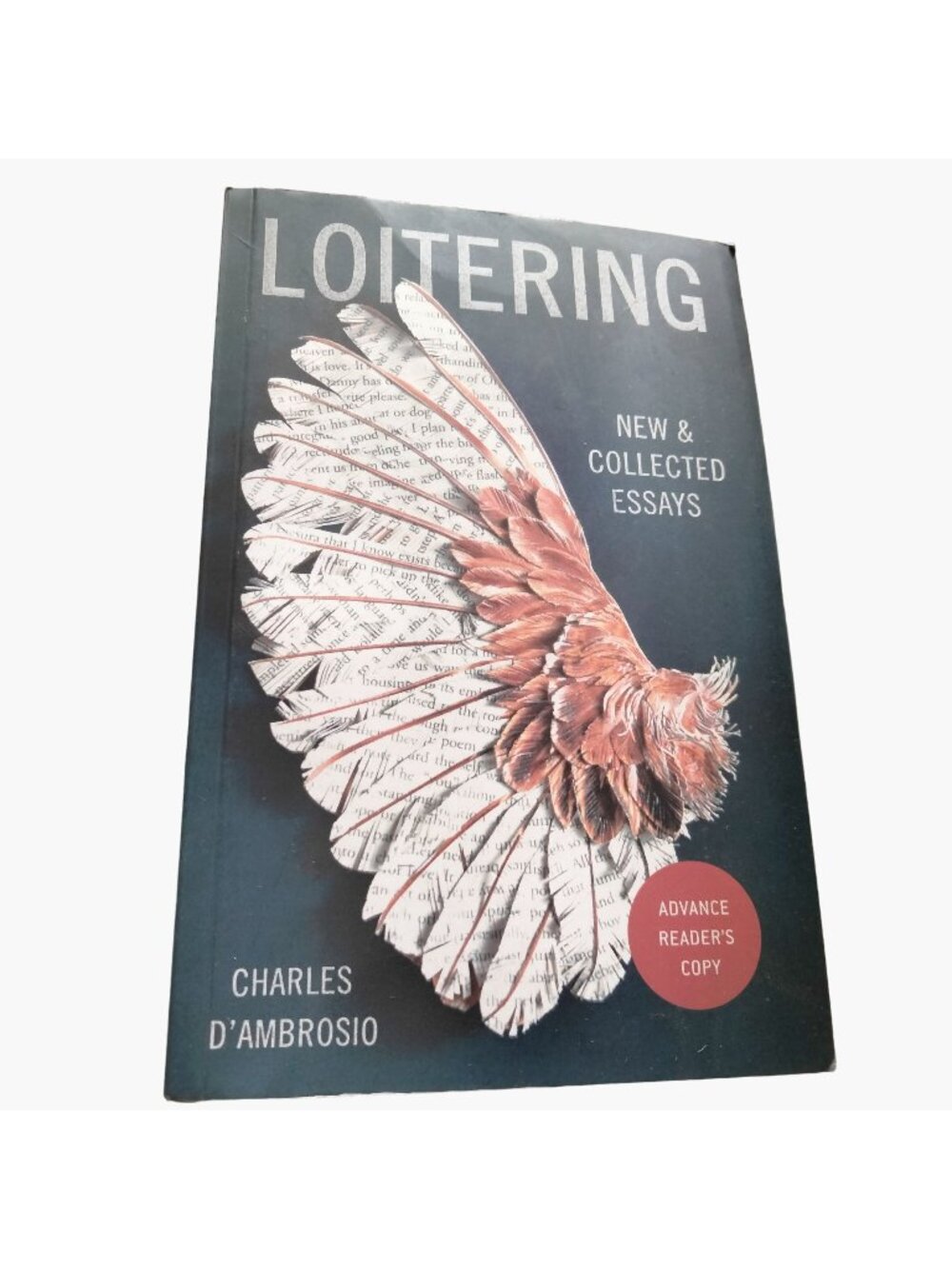 Loitering New Collected Essays Charles D Ambrosio Paperback Book Advance Copy